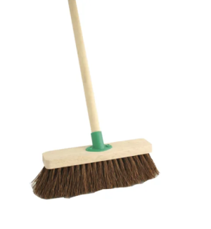 Stiff Bassine Broom with Handle 12 Inch