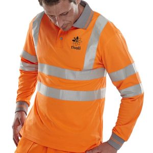 ORANGE L/S POLO SHIRT