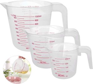Measuring Jugs Set 250ML 500ML 1000ML Clear Measuring Cup
