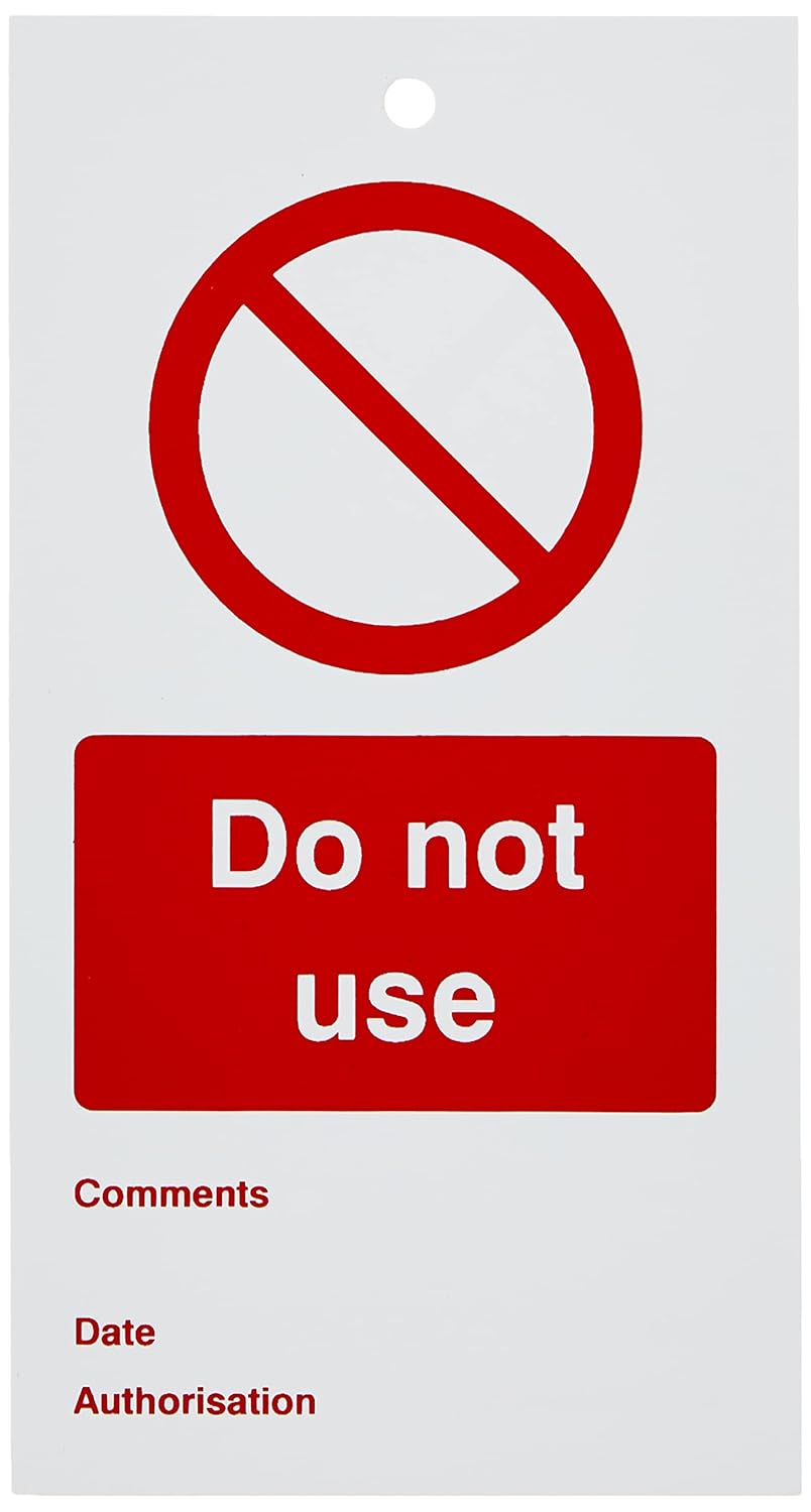 Do not Use Double Sided Safety Tags (Pack of 10)