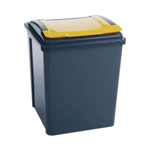 VFM Recycling Bin with Lid 50 Litre Yellow