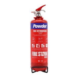 Firestorm 1kg ABC Dry Powder Fire Extinguisher, Bracket
