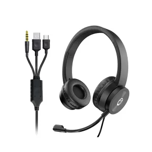 Connekt Gear Wired Overhead Headset with Boom Microphone USB-A/USB-C 3.5mm Jack TRRS 24-153